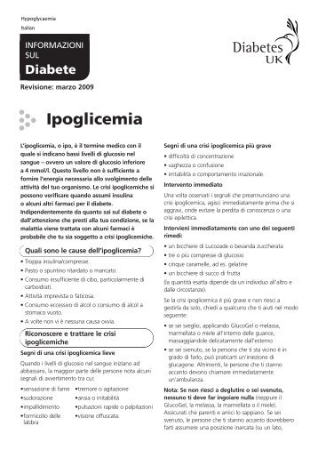 Ipoglicemia - Diabetes UK