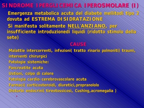 Emergenze Metaboliche - SunHope