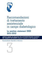 Raccomandazioni di trattamento assistenziale in campo ... - OSDI