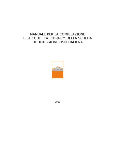 manuale per la compilazione e la codifica icd - Liguria Informa Salute