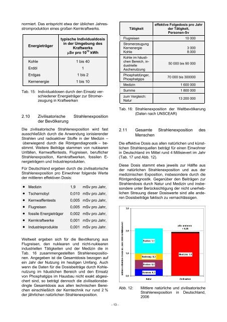 Radioaktivität Strahlenexposition Strahlenwirkung 2008-01-13