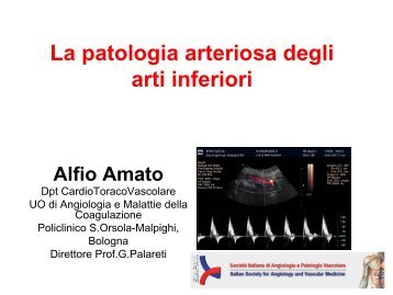 La patologia arteriosa degli arti inferiori - siemg