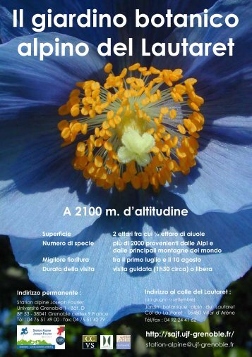 Il giardino botanico alpino del Lautaret - Station Alpine Joseph Fourier