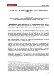 per un diritto costituzionale delle autonomie locali - Panóptica