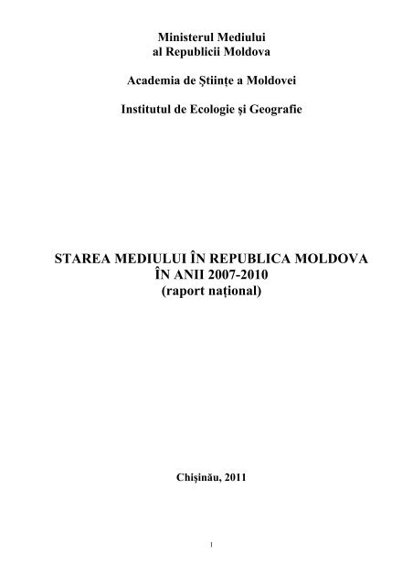 STAREA MEDIULUI ÎN REPUBLICA MOLDOVA ÎN ... - Bp-soroca.md