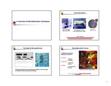 3. Overview of Microfabrication Techniques