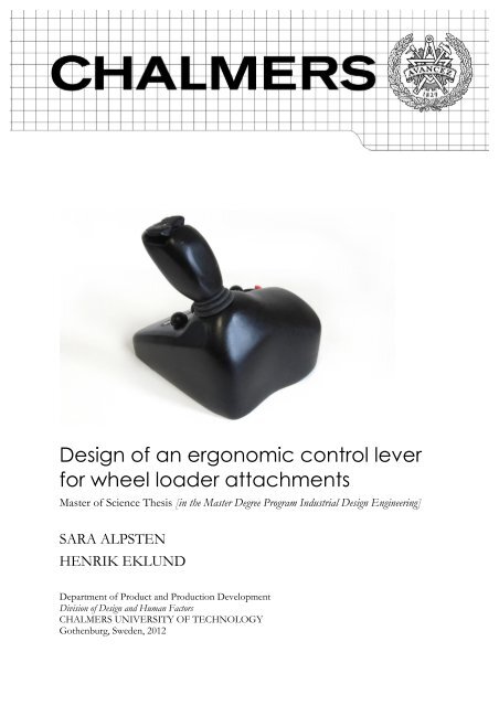 Design of an ergonomic control lever for wheel loader attachments