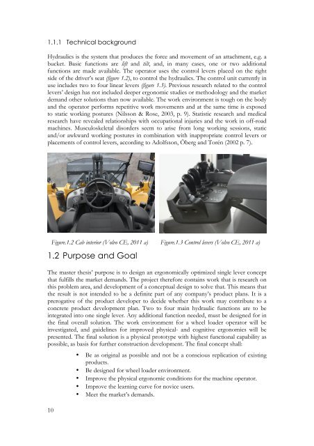 Design of an ergonomic control lever for wheel loader attachments