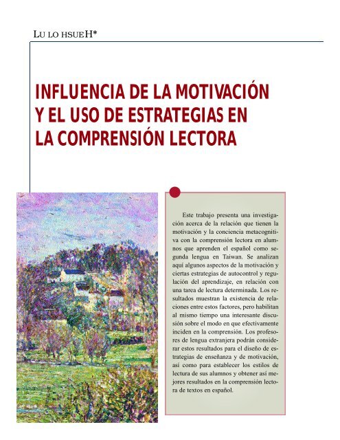 influencia de la motiva ci ó ny el uso de estrategias ... - Lectura y Vida