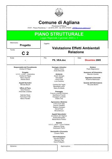 Relazione PDF - Comune di Agliana