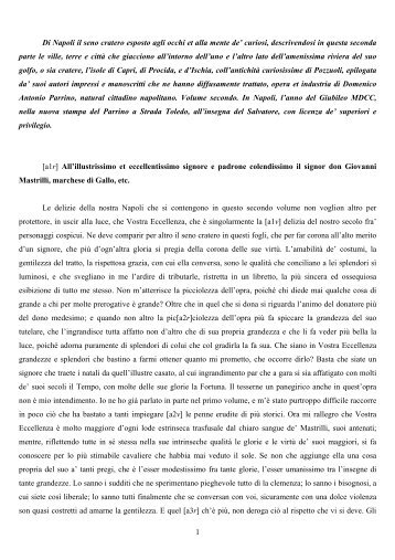 Di Napoli il seno cratero esposto agli occhi et alla mente de' curiosi