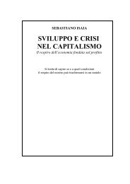 Sviluppo e crisi nel capitalismo - Sebastiano Isaia