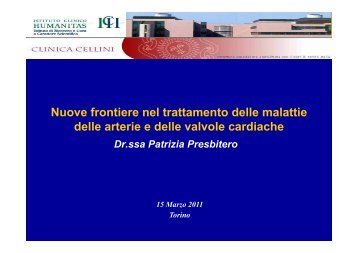 Nuove frontiere nel trattamento delle malattie delle arterie e delle ...