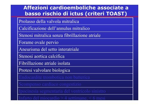 Il rischio cardioembolico - Dipartimento di Informatica e ...