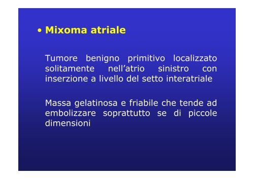 Il rischio cardioembolico - Dipartimento di Informatica e ...