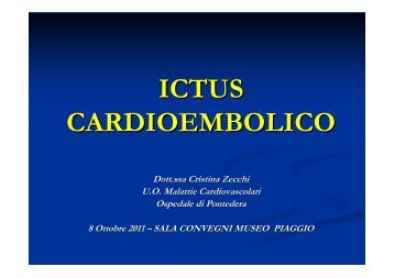 ICTUS CARDIOEMBOLICO Dott.ssa Cristina Zecchi.pdf