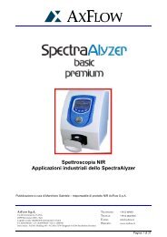Spettroscopia NIR_Applicazioni SpectraAlyzer.pdf - AxFlow