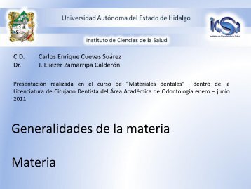 Generalidades de la materia - Universidad Autónoma del Estado de ...