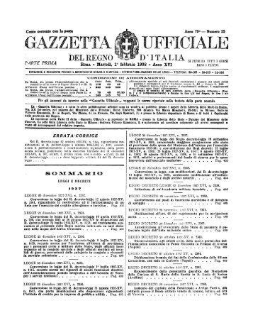 Regio Decreto - 20 dicembre 1937 - n. 2367 - GU 25-1938