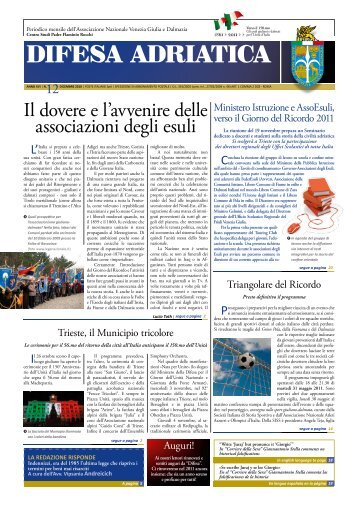 Dicembre 2010 - Associazione Nazionale Venezia Giulia e Dalmazia