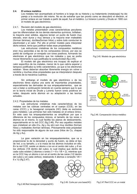 2.4. El enlace metálico Los metales han acompañado al ... - Heurema