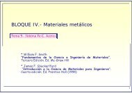 BLOQUE IV.- Materiales metálicos - OCW - UC3M