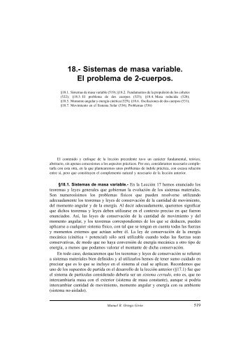 Sistemas de masa variable - Academia Ciencias Galilei