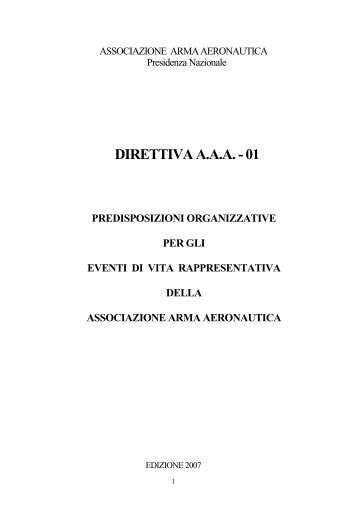 direttiva cerimonie - Associazione Arma Aeronautica