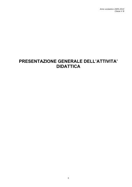 Documento 15 maggio classe 5^B - Liceo Scientifico Federigo ...