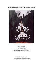 la tragedia del confine orientale - Portale di Pignataro Maggiore