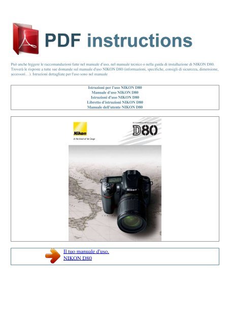 Nikon D80 Pdf