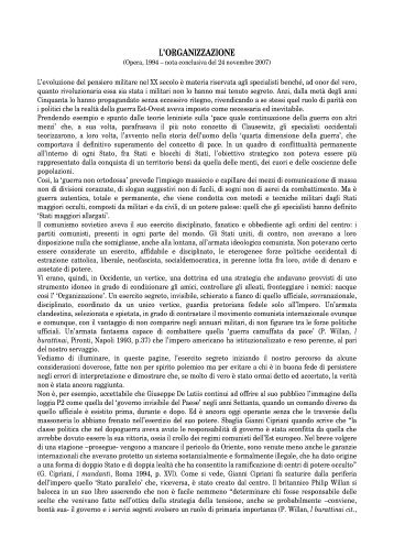 L'ORGANIZZAZIONE - Archivio Guerra Politica