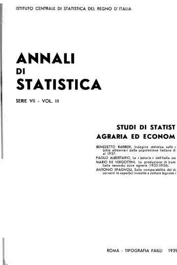 ANNALI STATISTICA