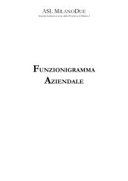 ASL MILANODUE FUNZIONIGRAMMA AZIENDALE - ASL Milano 2