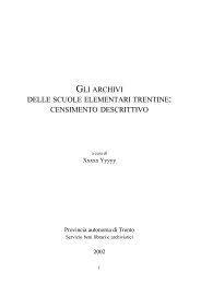 gli archivi delle scuole elementari trentine - Trentino Cultura