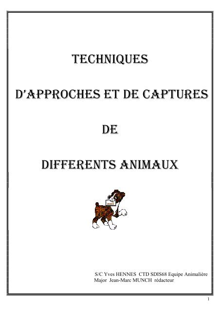 l'animal - Ecole des sapeurs pompiers du Haut-Rhin