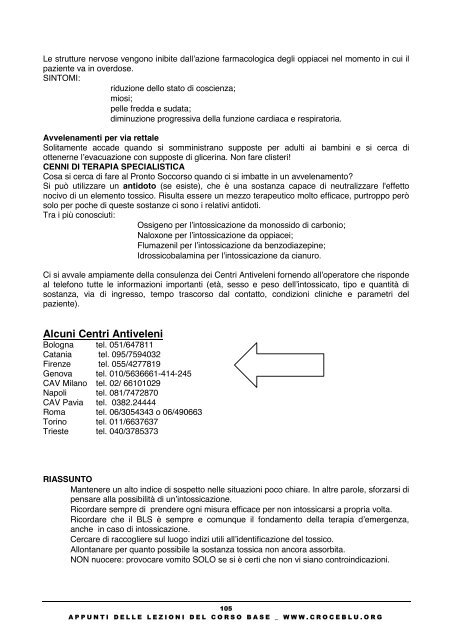 Appunti delle lezioni del Corso Base - ANPAS Provincia di Modena