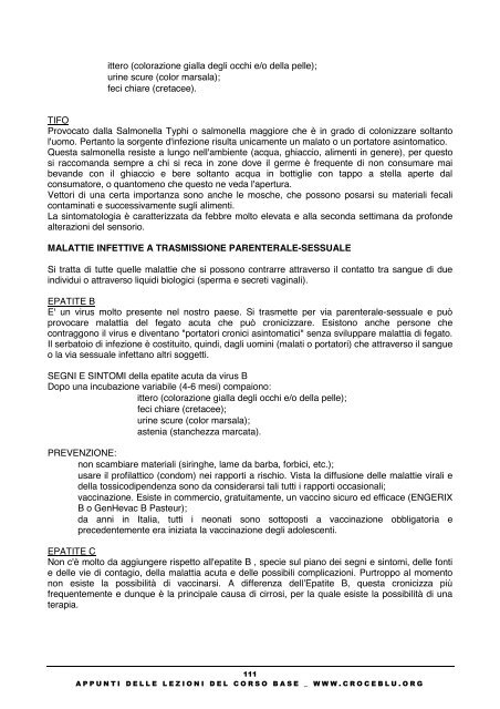 Appunti delle lezioni del Corso Base - ANPAS Provincia di Modena