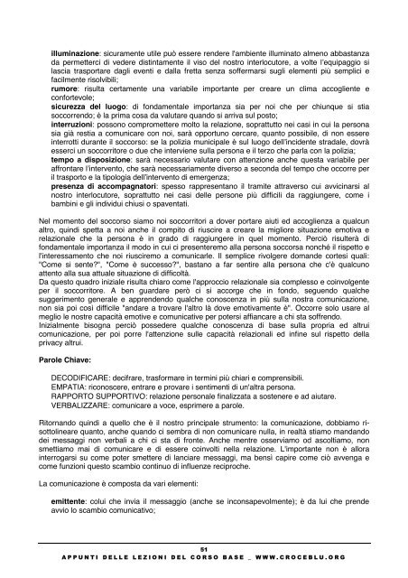 Appunti delle lezioni del Corso Base - ANPAS Provincia di Modena