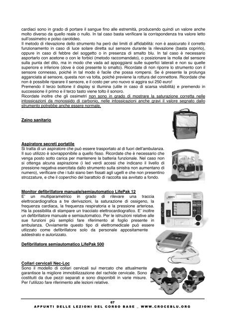 Appunti delle lezioni del Corso Base - ANPAS Provincia di Modena