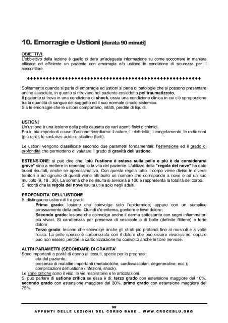 Appunti delle lezioni del Corso Base - ANPAS Provincia di Modena