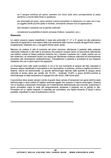 Appunti delle lezioni del Corso Base - ANPAS Provincia di Modena