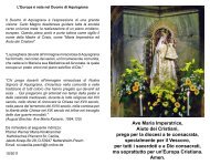 Ave Maria Imperatrice, Aiuto dei Cristiani, prega per la diocesi a te ...