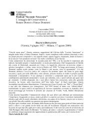 franco donatoni - Conservatorio di Milano