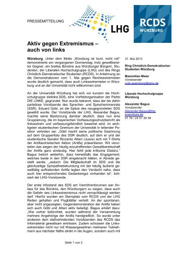 Aktiv gegen Extremismus – auch von links