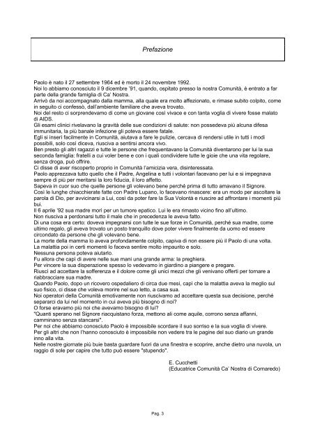 Il Diario di Paolo - Associazione FIDES ONLUS