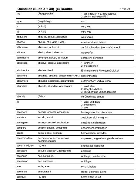 Quintilian (Buch X + XII) (c) Bradtke