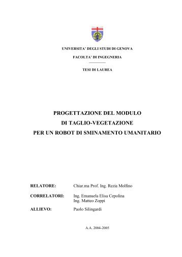 2 Taglio della vegetazione - Intro Page - Università degli Studi di ...