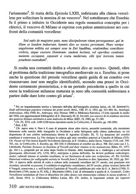 Mele, Giampaolo (1999) "Hic natus de Sardinia": nota storica e ...