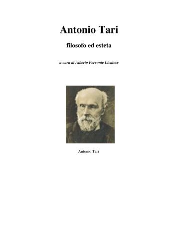 Antonio Tari, filosofo ed esteta - Albertoperconte.it